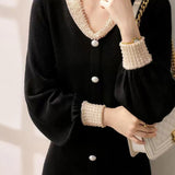 Elegant Exquisite Pearl-Embellished Dress - liwisi