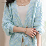 Exquisite Loose Knit Cardigan for Dates - liwisi