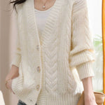 Exquisite Loose Knit Cardigan for Dates - liwisi