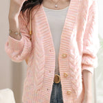 Exquisite Loose Knit Cardigan for Dates - liwisi