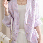Exquisite Loose Knit Cardigan for Dates - liwisi
