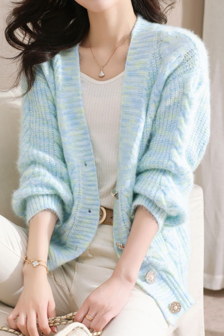 Exquisite Loose Knit Cardigan for Dates - liwisi