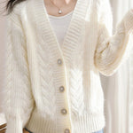 Exquisite Loose Knit Cardigan for Dates - liwisi