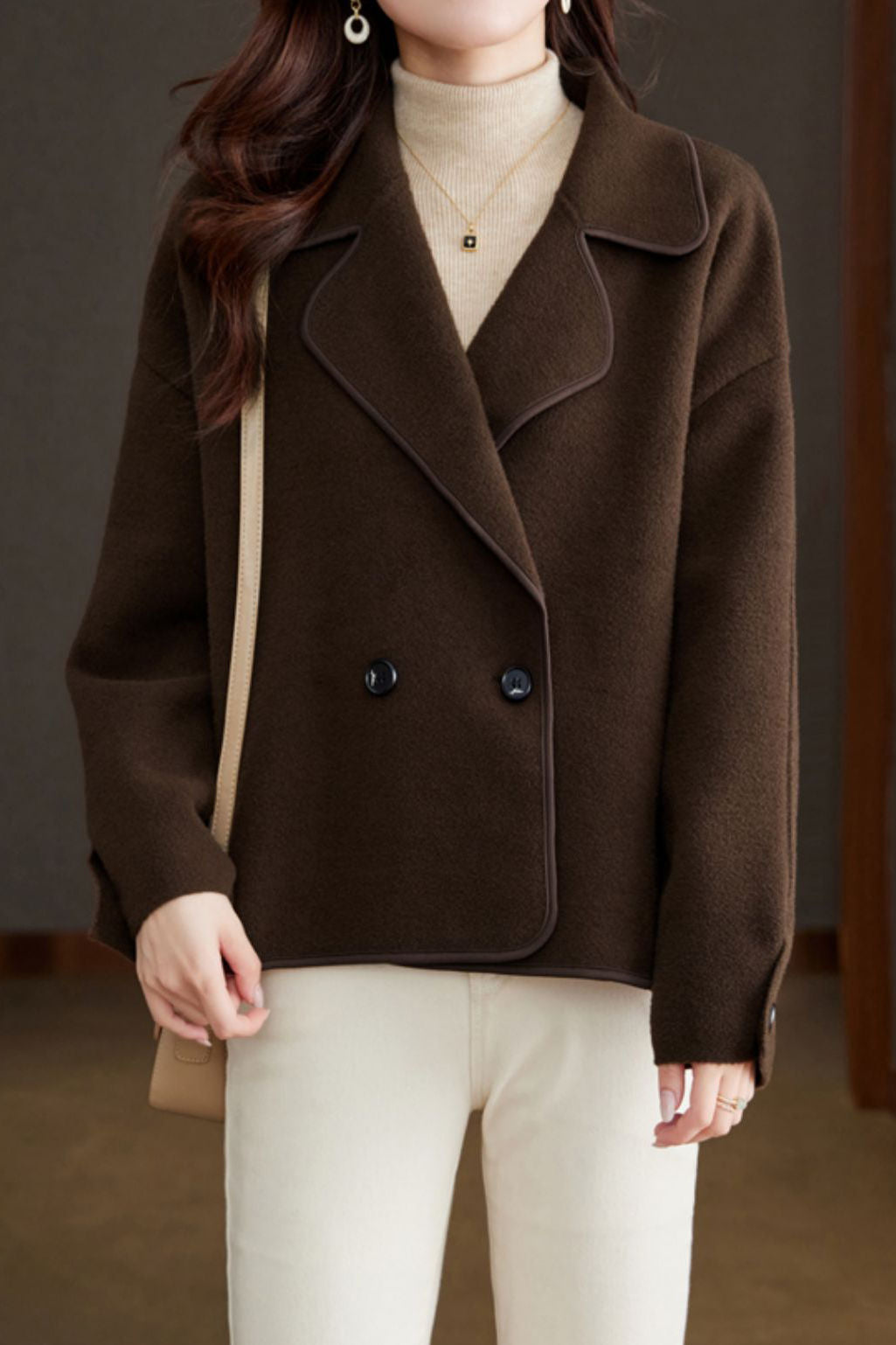 Office Casual Loose Double-Breasted Blazer - liwisi