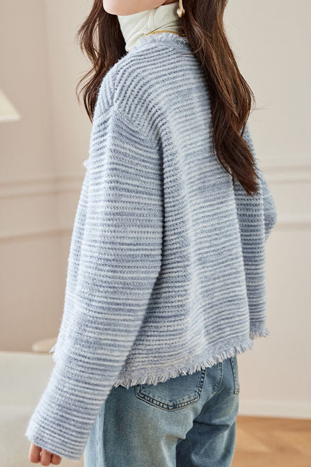 Casual and Lazy Tassel Knitted Cardigan - liwisi