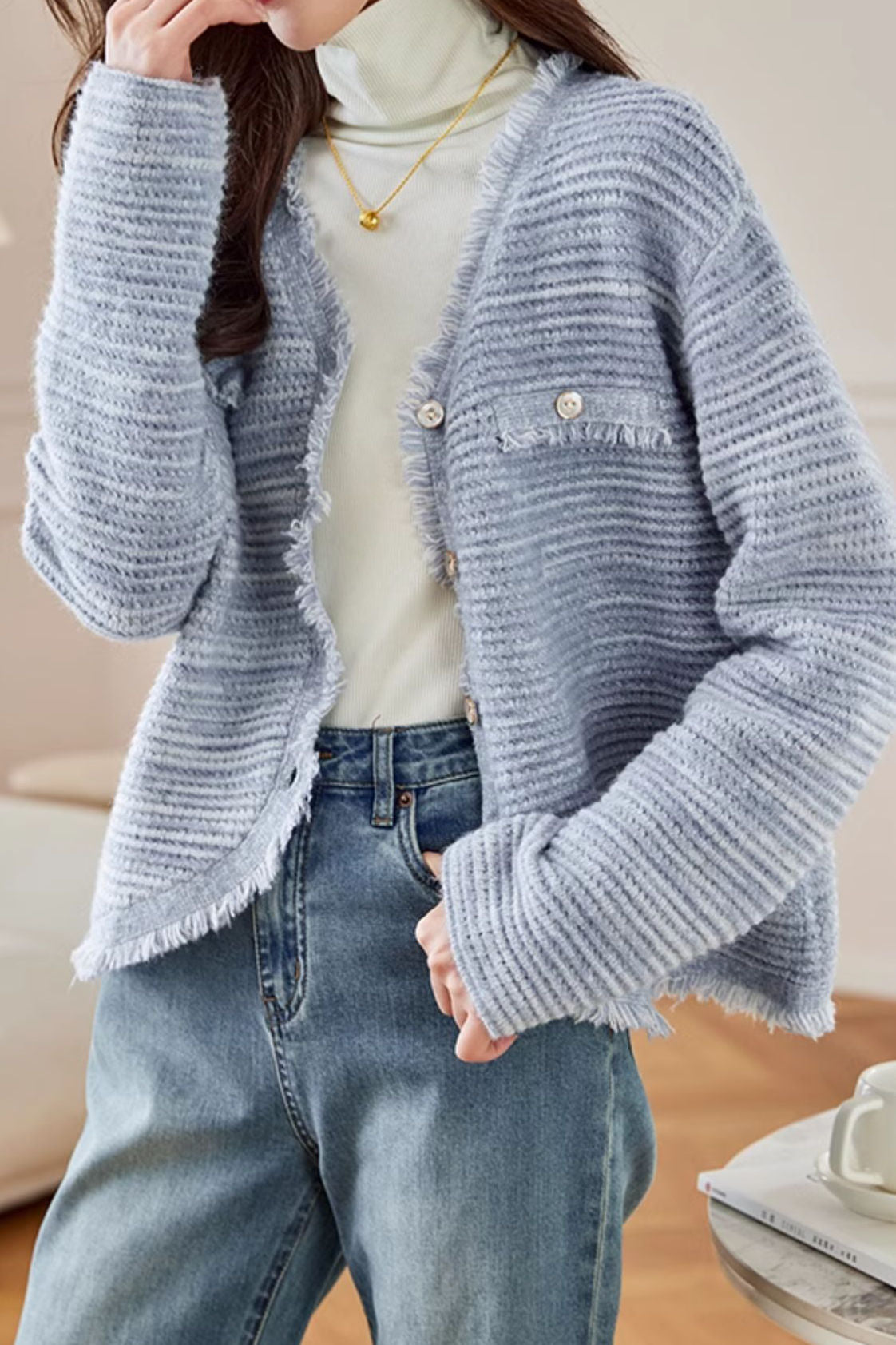 Casual and Lazy Tassel Knitted Cardigan - liwisi