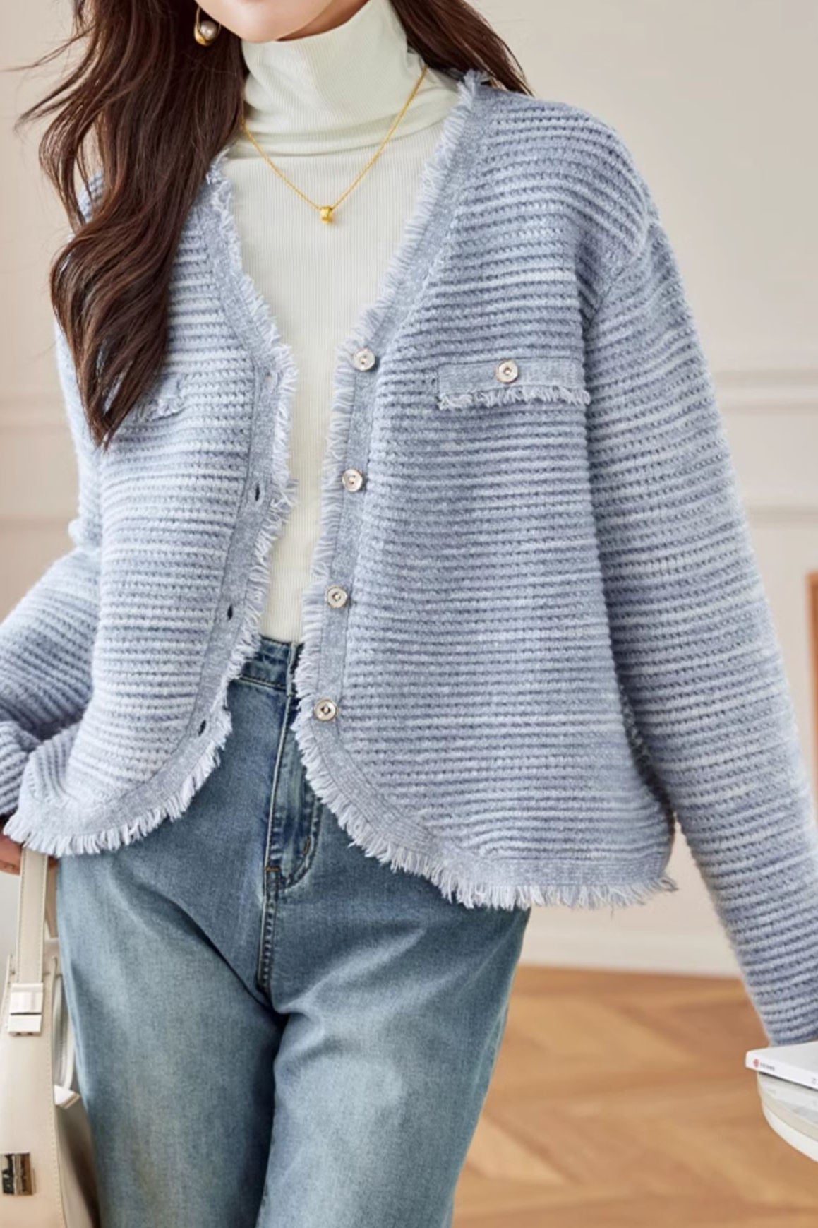Casual and Lazy Tassel Knitted Cardigan - liwisi
