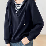 Casual Office Versatile Fake Two-Piece Sweatshirt - liwisi