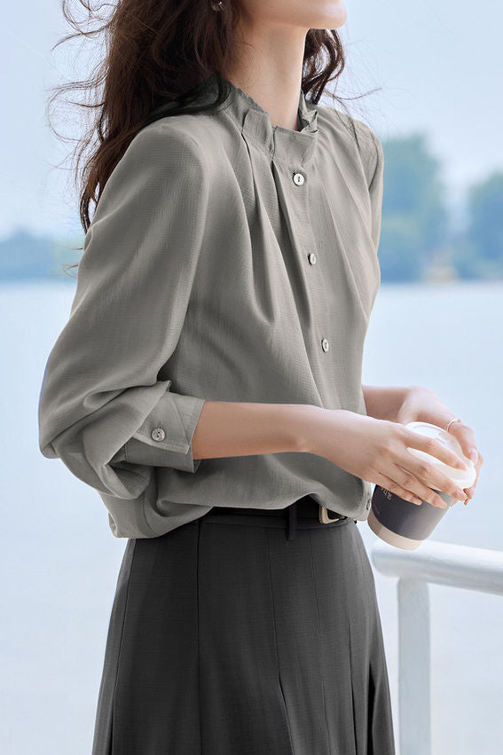 Exquisite Versatile Ruffled Elegant Shirt - liwisi