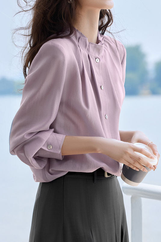 Exquisite Versatile Ruffled Elegant Shirt - liwisi