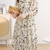 Exquisite Elegant Floral Dress - liwisi