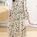 Exquisite Elegant Floral Dress - liwisi