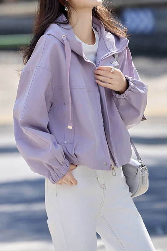 Casual Short Hooded Trench Coat - liwisi