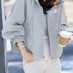 Casual Short Hooded Trench Coat - liwisi