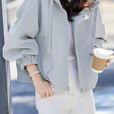 Casual Short Hooded Trench Coat - liwisi