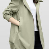 Casual Versatile Hooded Trench Coat - liwisi