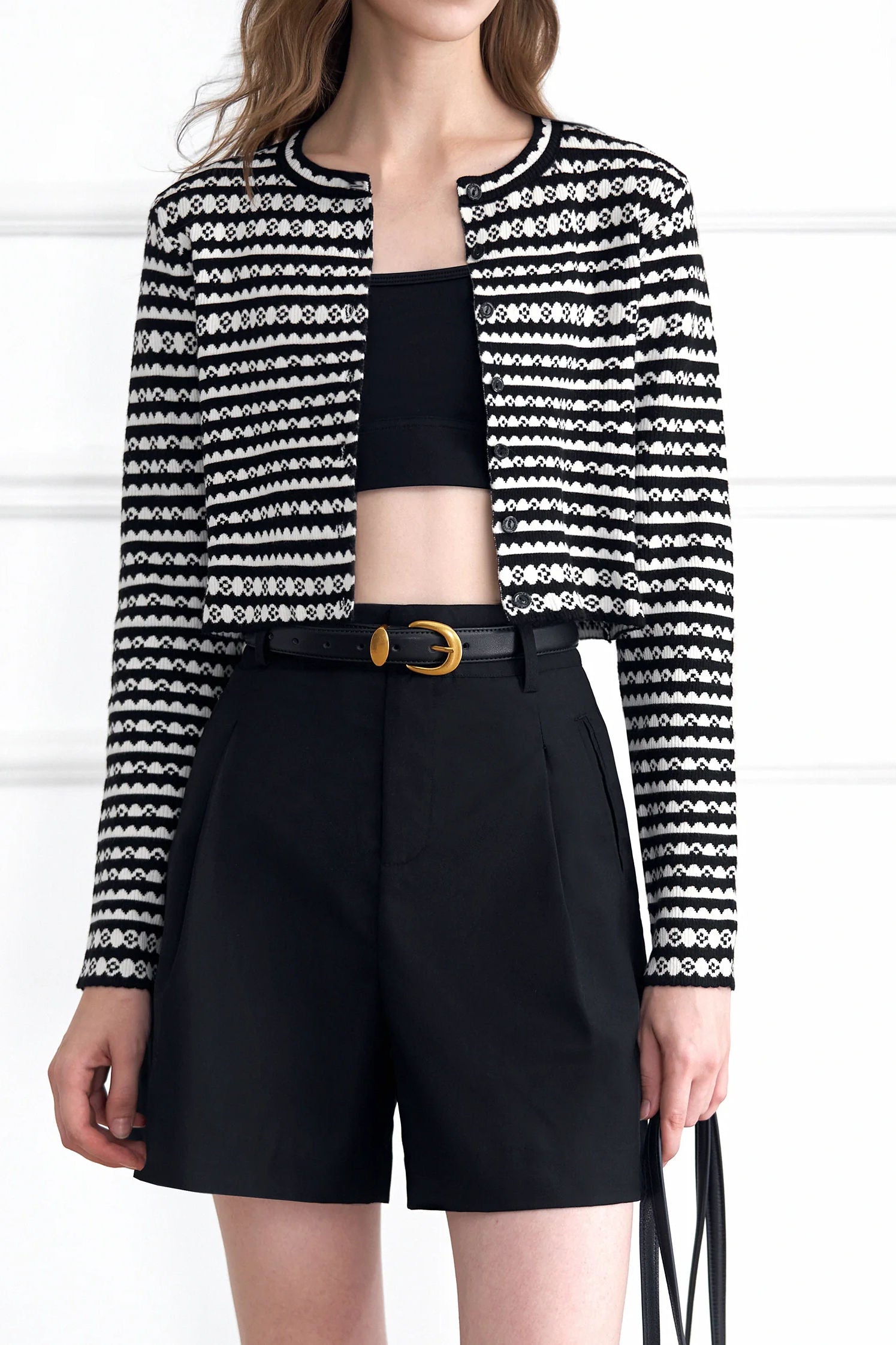 Exquisite Versatile Color Block Striped Cardigan - liwisi