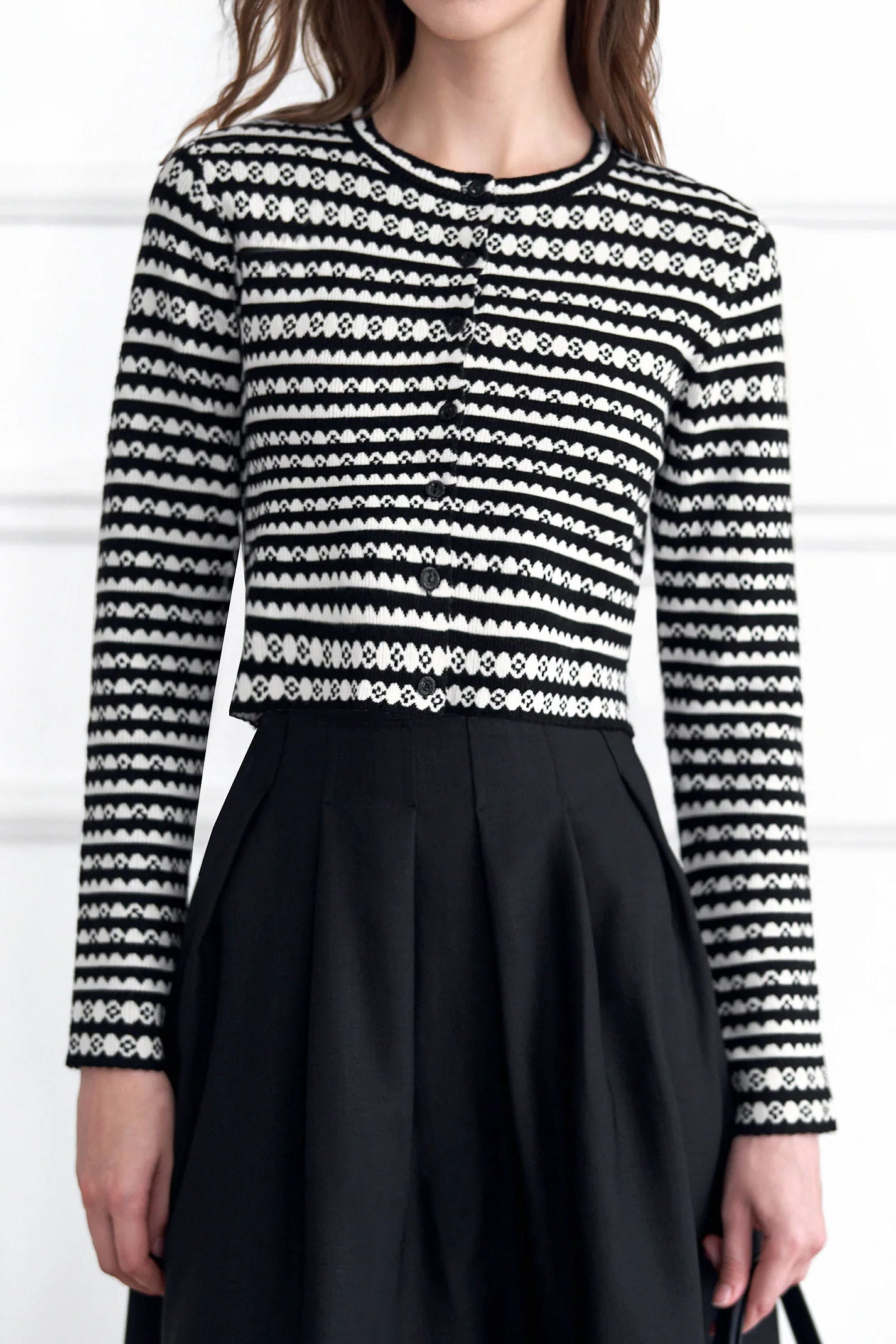 Exquisite Versatile Color Block Striped Cardigan - liwisi