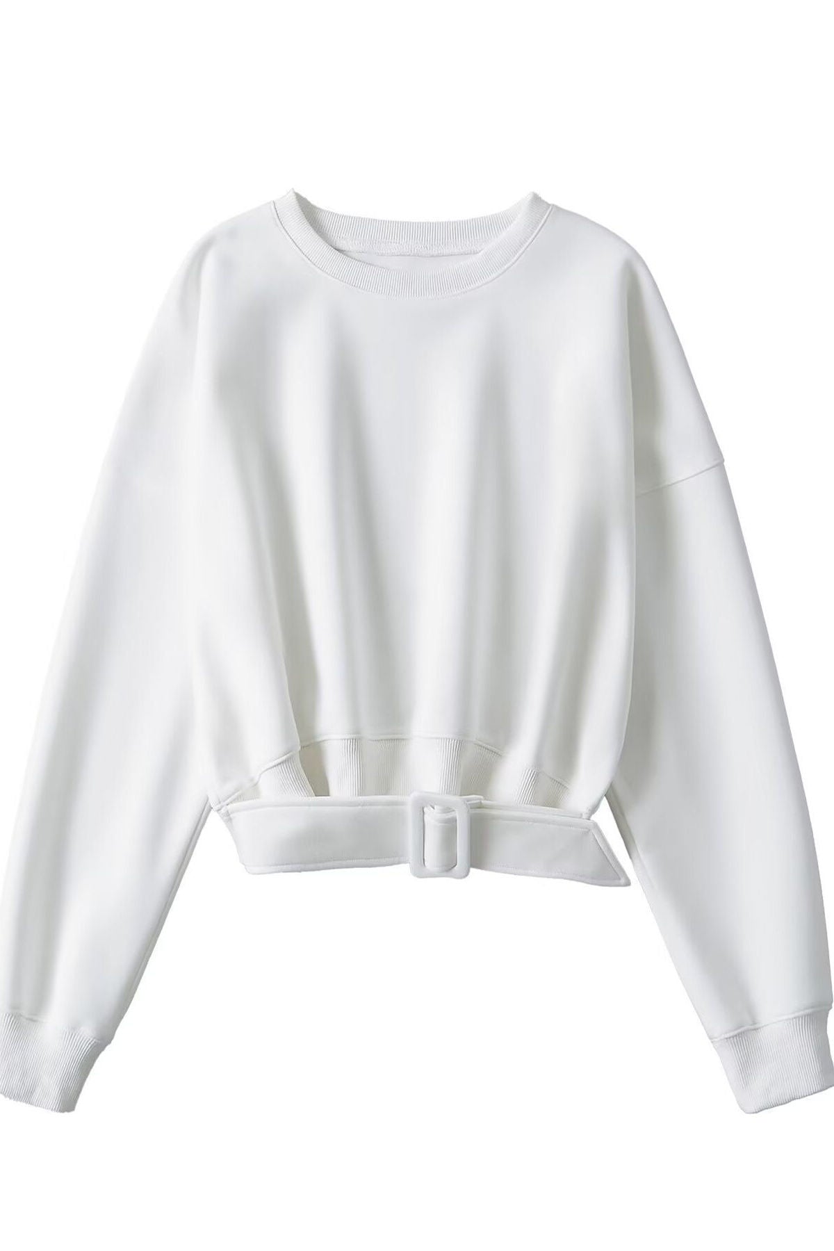 Casual Commuter Belted Short Sweatshirt - liwisi