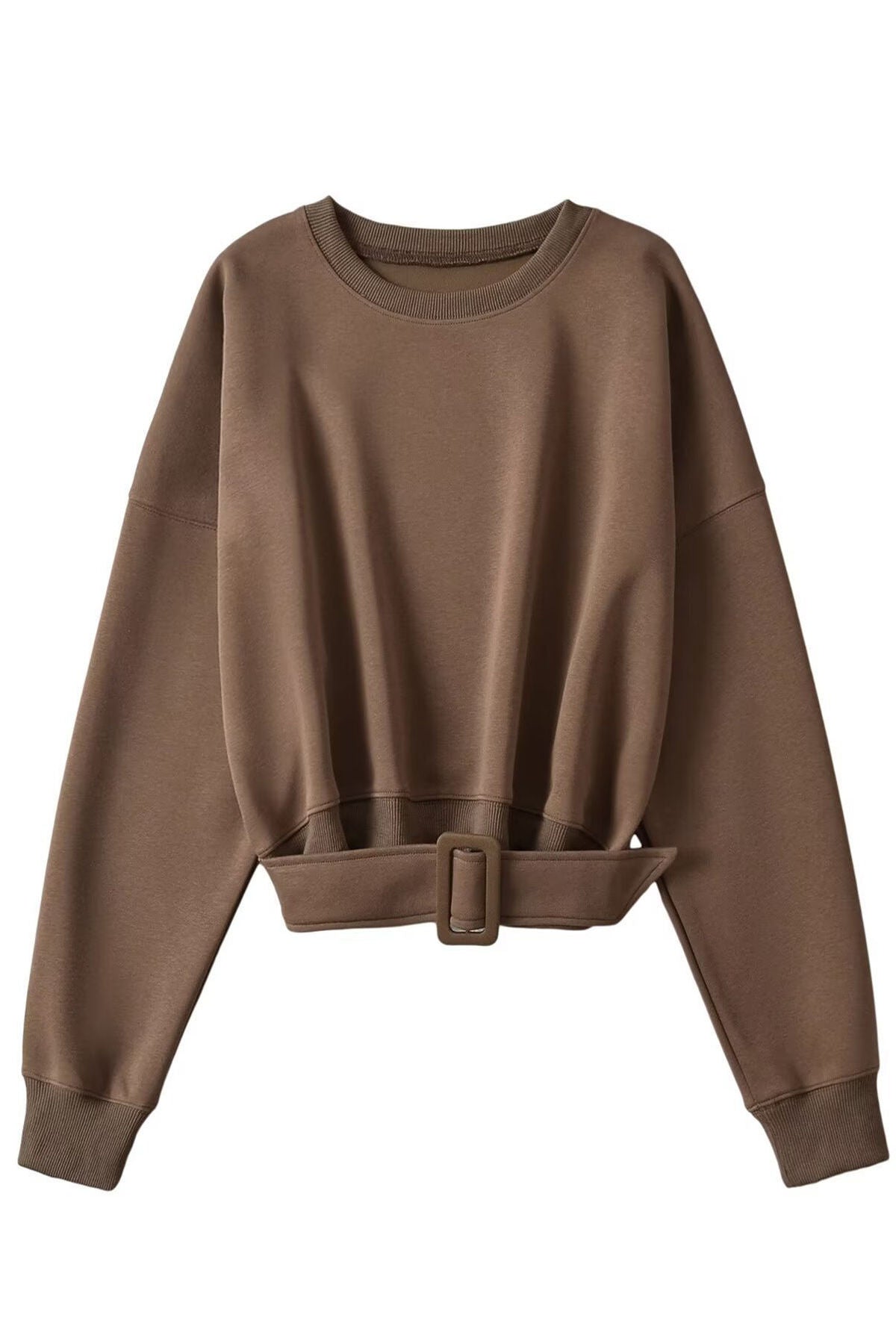 Casual Commuter Belted Short Sweatshirt - liwisi