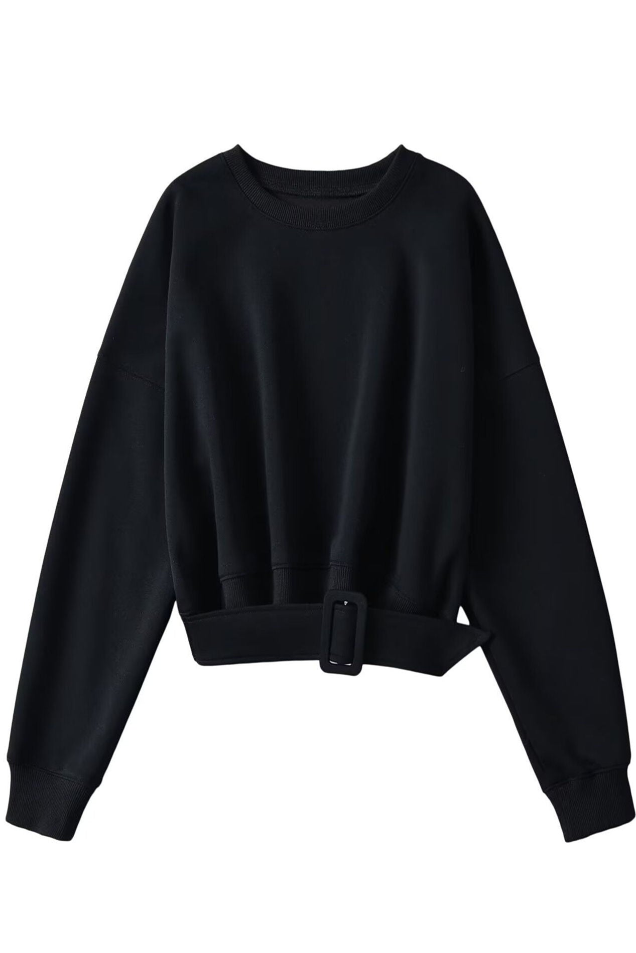 Casual Commuter Belted Short Sweatshirt - liwisi