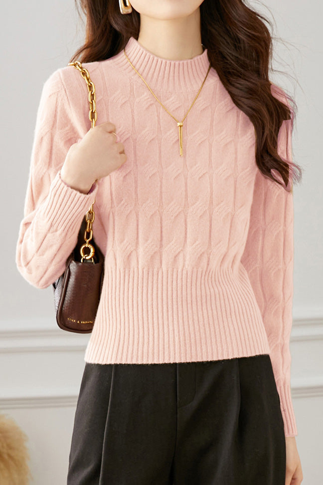 Casual High Neck Base Layer Sweater - liwisi