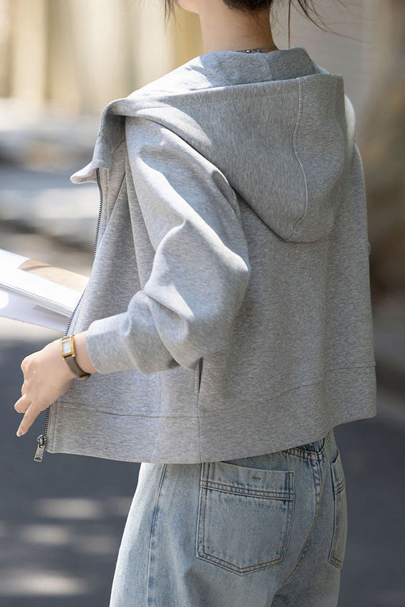Casual Loose Fit Hooded Jacket - liwisi