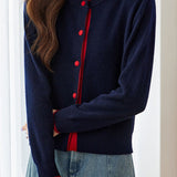 Casual Commuter Color Block Knit Cardigan - liwisi