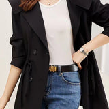 Casual Stylish Waist-Defined Double-Breasted Coat - liwisi