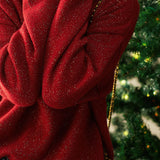 Exquisite Half-High Collar Sequin Sweater