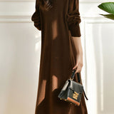 Casual Versatile Drawstring Waist Dress