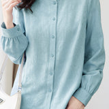 Exquisite Commuter Stand-Collar Textured Shirt