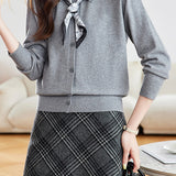 Minimalist Lapel Knitted Cardigan
