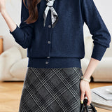 Minimalist Lapel Knitted Cardigan