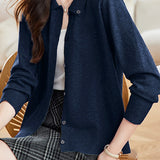 Minimalist Lapel Knitted Cardigan