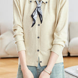 Minimalist Lapel Knitted Cardigan