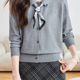 Minimalist Lapel Knitted Cardigan
