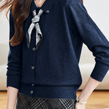 Minimalist Lapel Knitted Cardigan