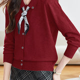 Minimalist Lapel Knitted Cardigan