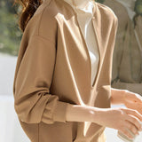 Casual Fake Two-Piece Paneled Mock Neck Hoodie