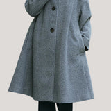 Casual Warm Loose A-Line Wool Blend Coat