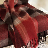 Casual Versatile Plaid Fringed Scarf