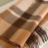 Casual Versatile Plaid Fringed Scarf