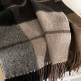 Casual Versatile Plaid Fringed Scarf