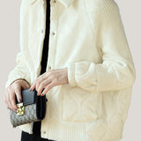 Casual Versatile Paneled Hooded Lapel Jacket