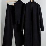 Casual Minimalist Sleeveless Vest 3-Piece Set