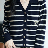 Casual Versatile Lapel Knitted Cardigan