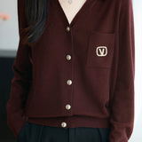 Casual Versatile Lapel Knitted Cardigan