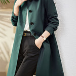 Casual Versatile Lapel Mid-Length Trench Coat - liwisi