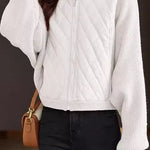 Casual Versatile Stand-Collar Paneled Batwing Sleeve Short Coat - liwisi